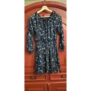 Smukke 16 Big Girl Tween Beautiful Printed Chiffon Off The Shoulder Long Sleeves
